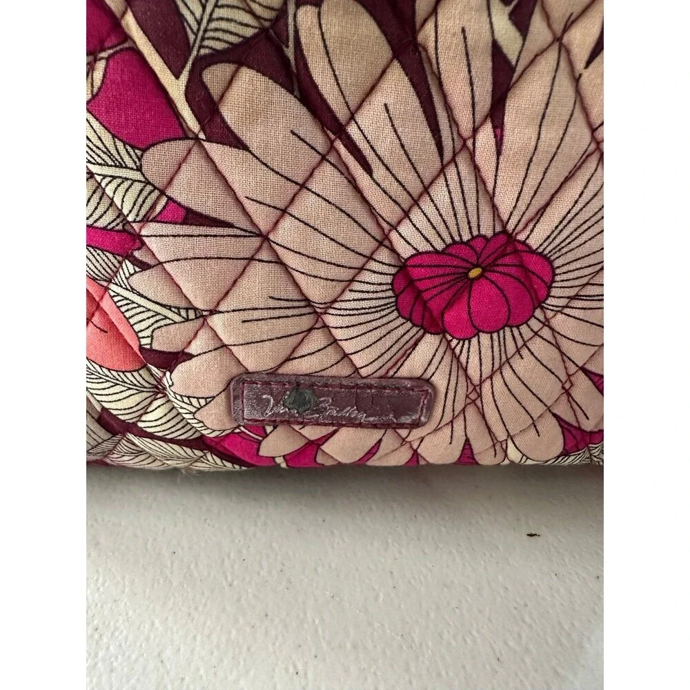 Vera Bradley Retired Bohemian Blooms Medium Zip Plastic Lined Cosmetic Bag